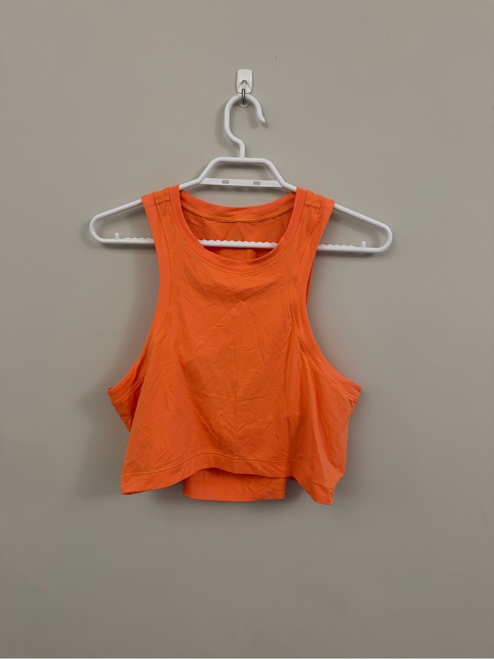 lululemon athletica Orange Cropped Racerback Tank